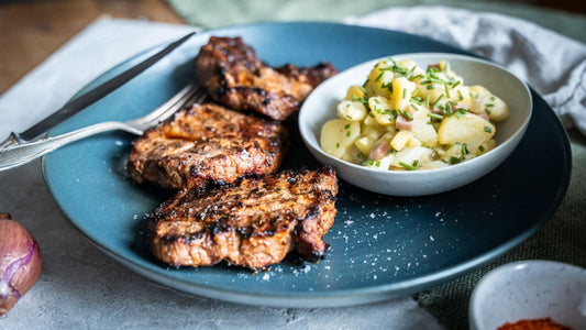 Schwenker mit Kartoffel-Spargel-Salat