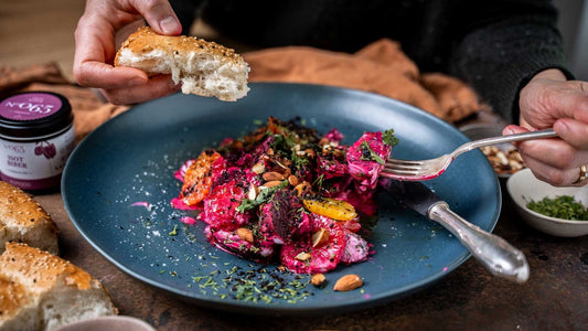 Rote Bete-Blutorangen-Salat mit Joghurt