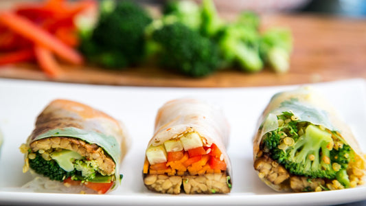 Sommerrollen mit Gemüse und Tempeh