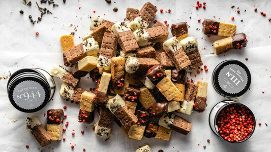 Zimt-Shortbread mit Schokolade