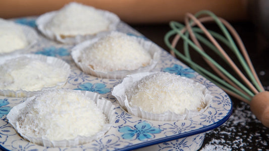 Kokos Cupcakes mit Zitronenmyrte