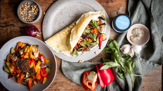 Pfannkuchen mit Gemüse