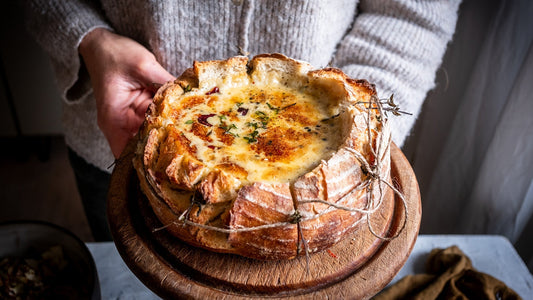 Käsefondue Rezept im Brot