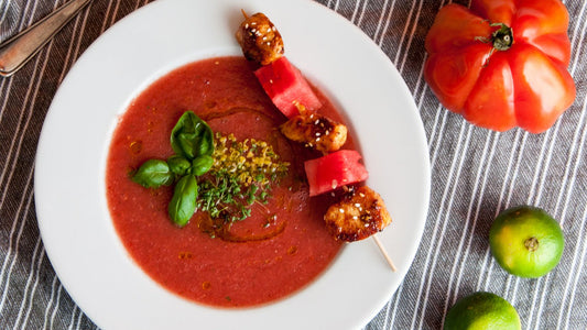 Gazpacho Rezept mit Wassermelone und Tomate
