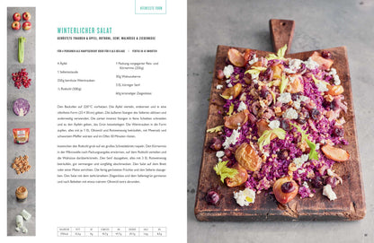 Wintersalat mit geröstetem Gemüse, Käse und Geschenkset ONE von Jamie Oliver Cajun Gewürz.