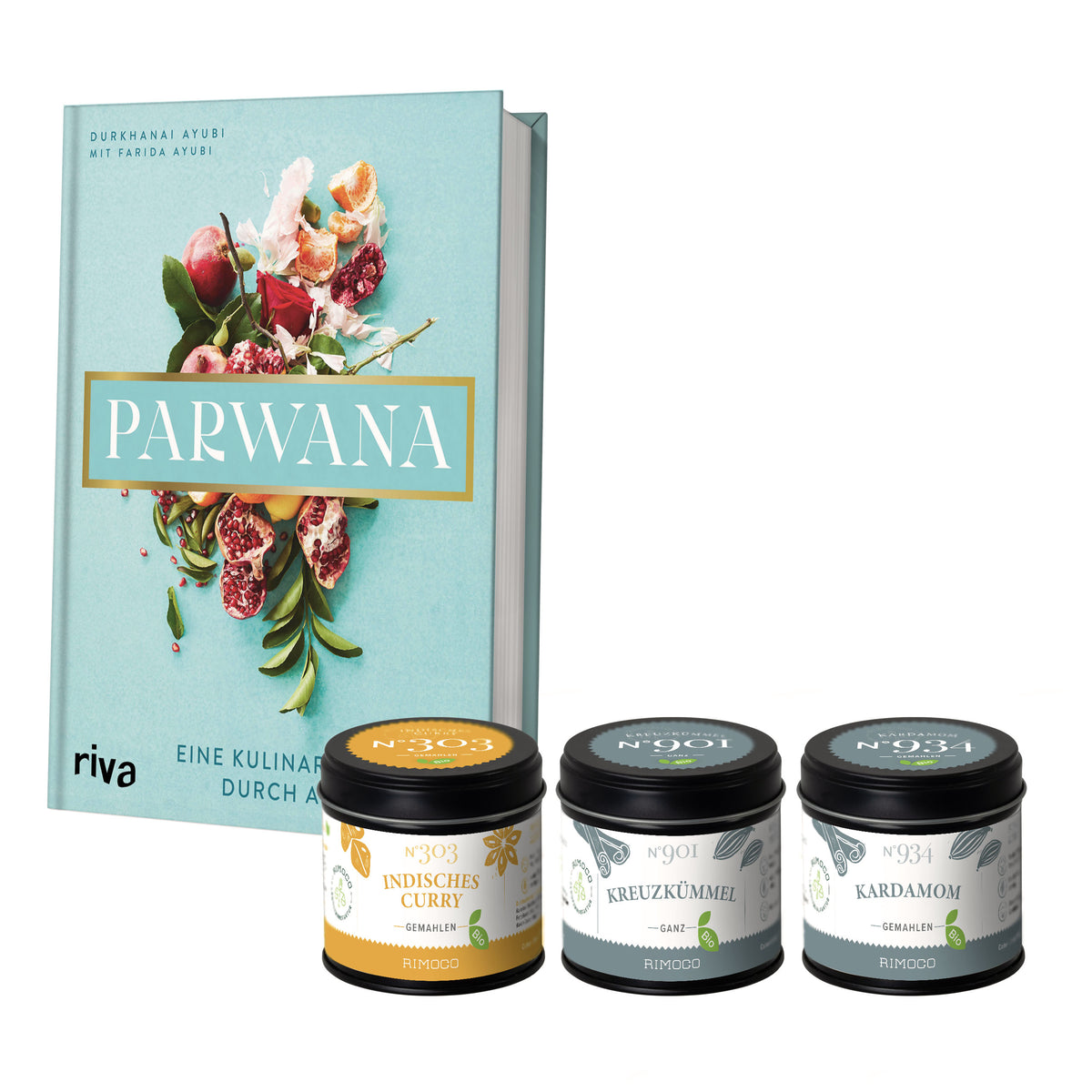 Geschenkset Parwana Afghanistan Kochbuch & Gewürze