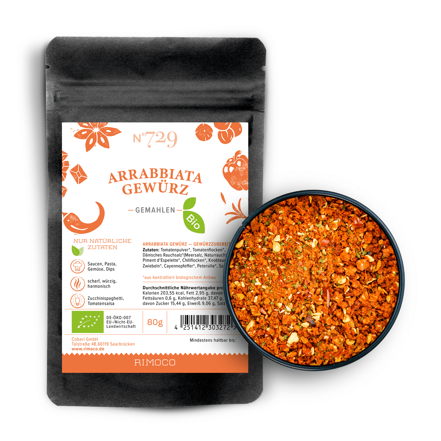 Bio Arrabbiata Gewürz