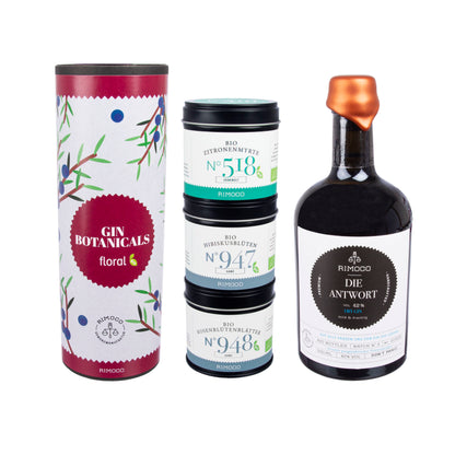Gin Geschenkset mit floralen Botanicals