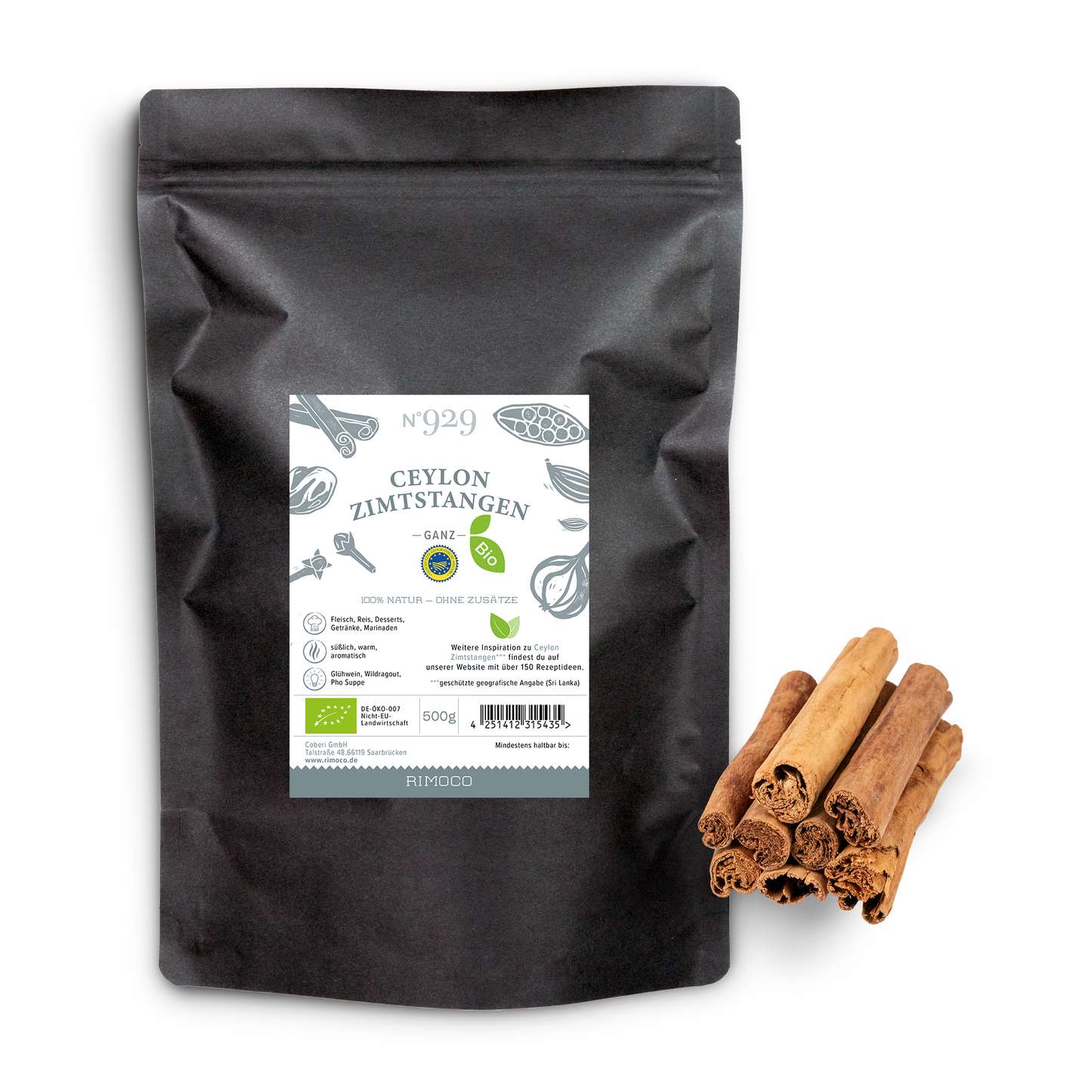 Bio Ceylon Zimtstangen 10cm