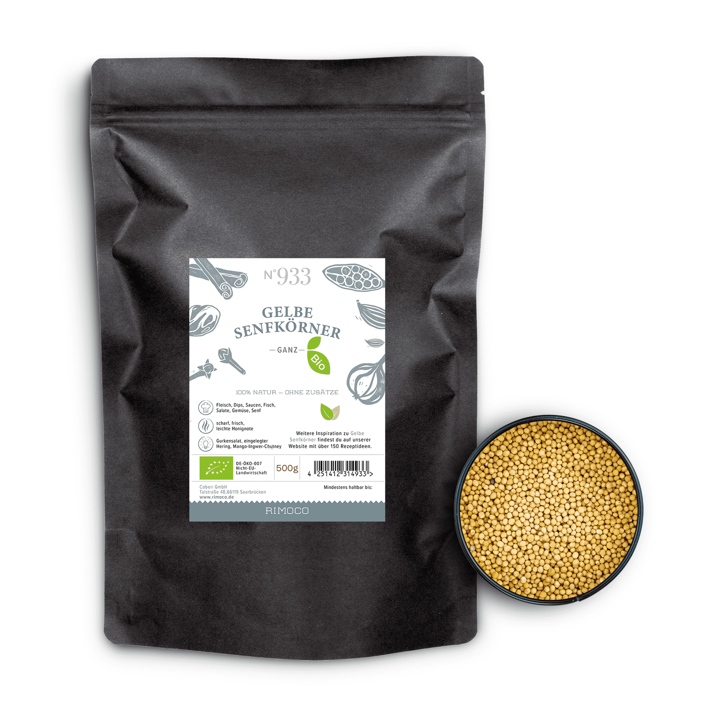 Bio Gelbe Senfkörner ganz