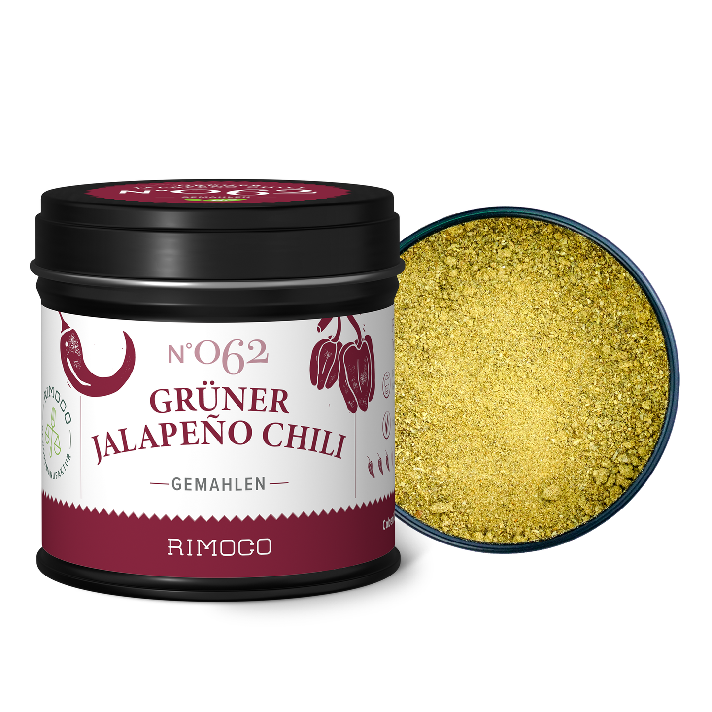 Grüner Jalapeño Chili gemahlen