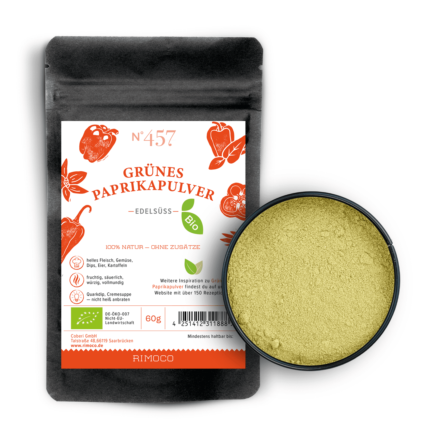 Bio Grünes Paprikapulver edelsüß