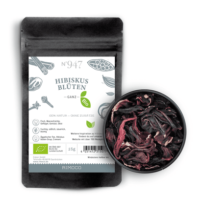 Bio Hibiskusblüten ganz