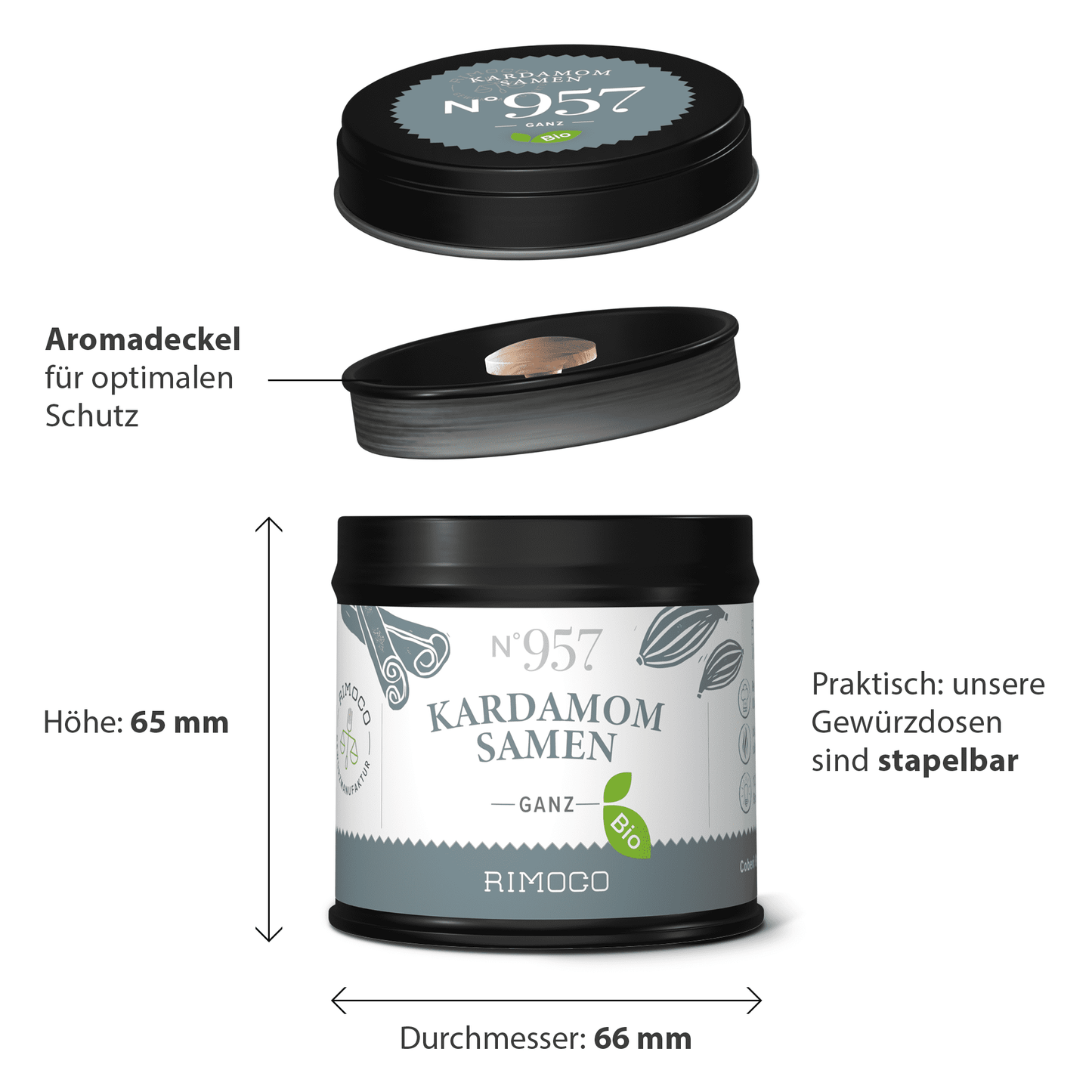 Bio Kardamomsamen ganz