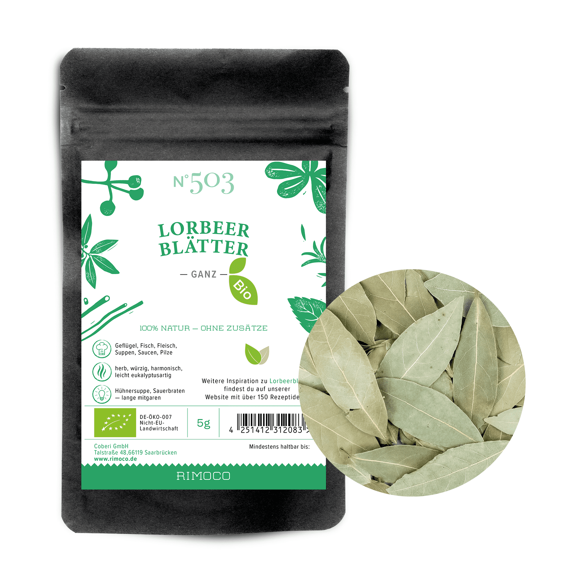 getrocknete lorbeerblätter aufbewahren Bio Lorbeerblätter N°503