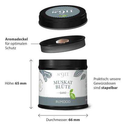 Bio Muskatblüte ganz