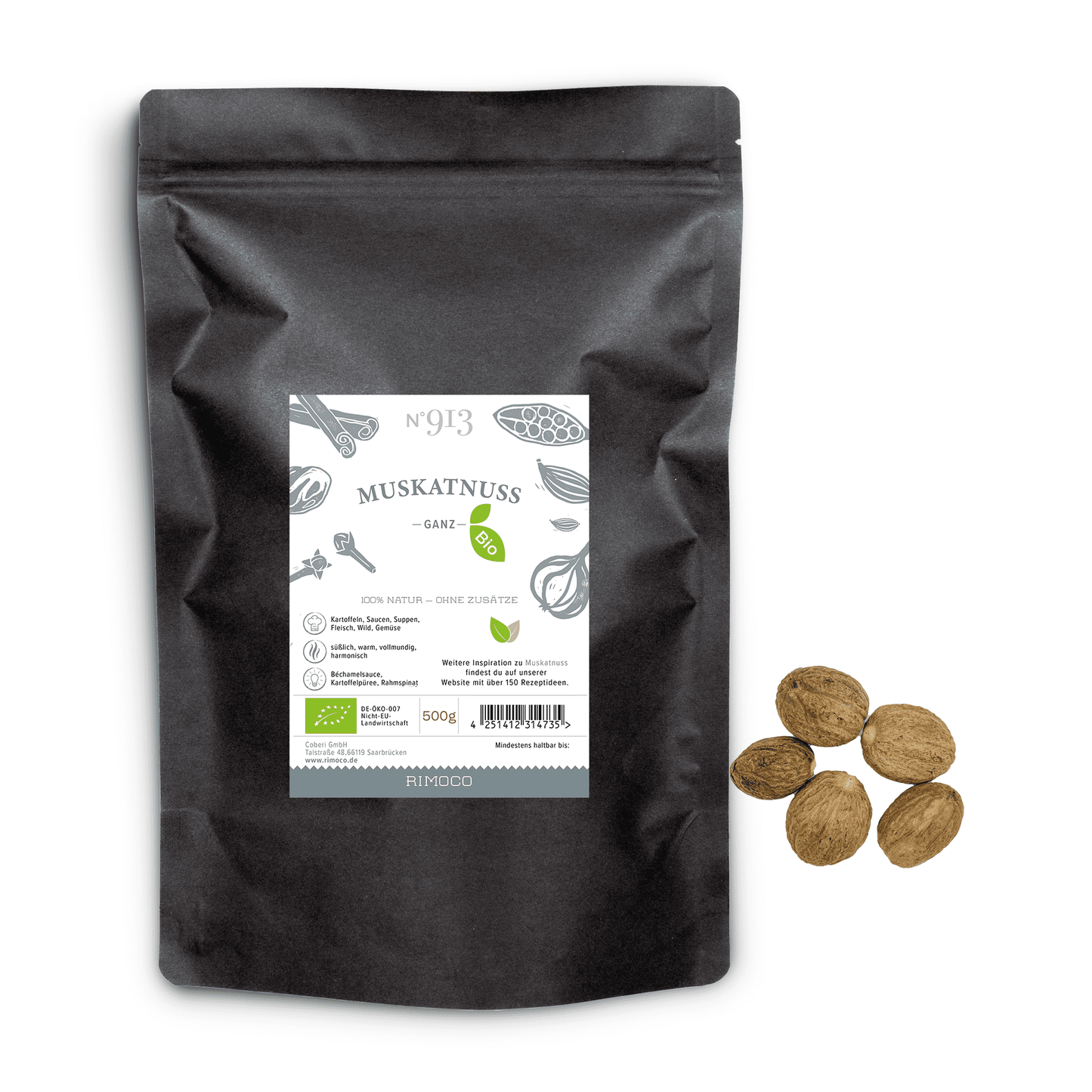 Bio Muskatnuss ganz