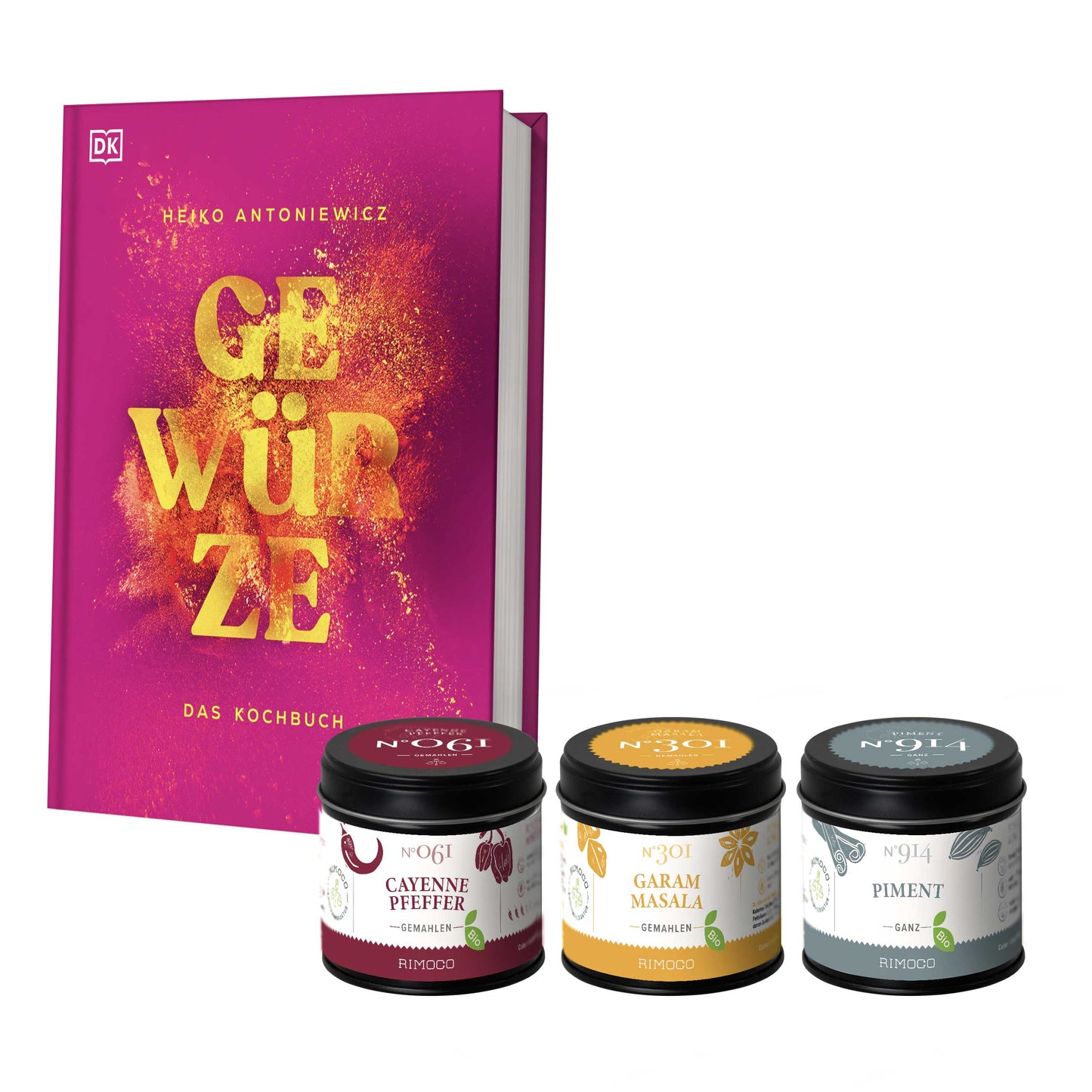 Geschenkset Gewürze – Das Kochbuch