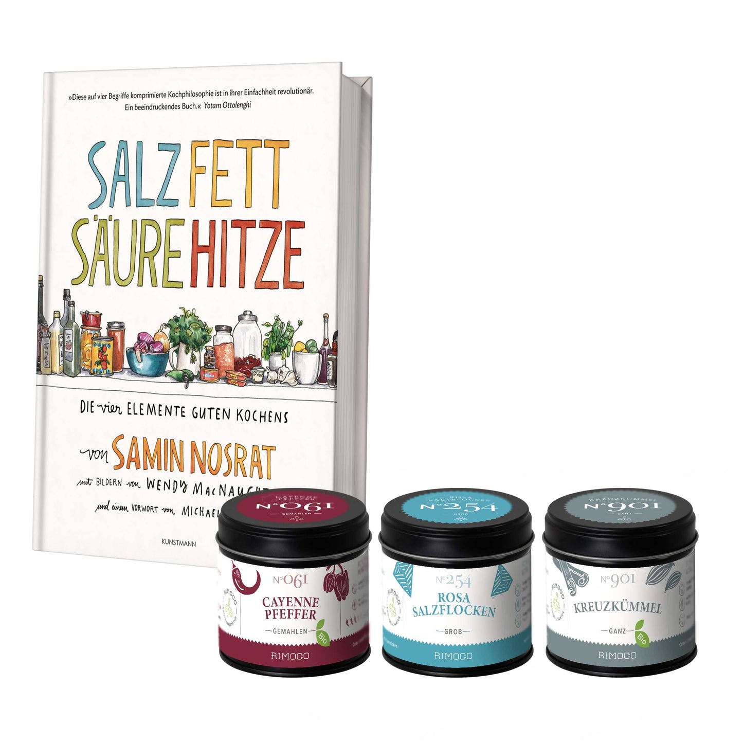 Geschenkset Salz Fett Säure Hitze