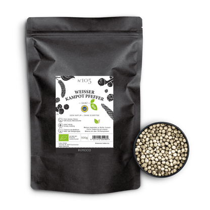 Bio Weißer Kampot Pfeffer
