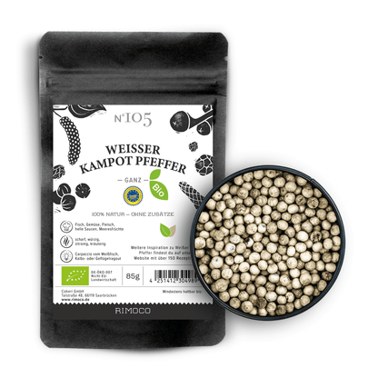 Bio Weißer Kampot Pfeffer