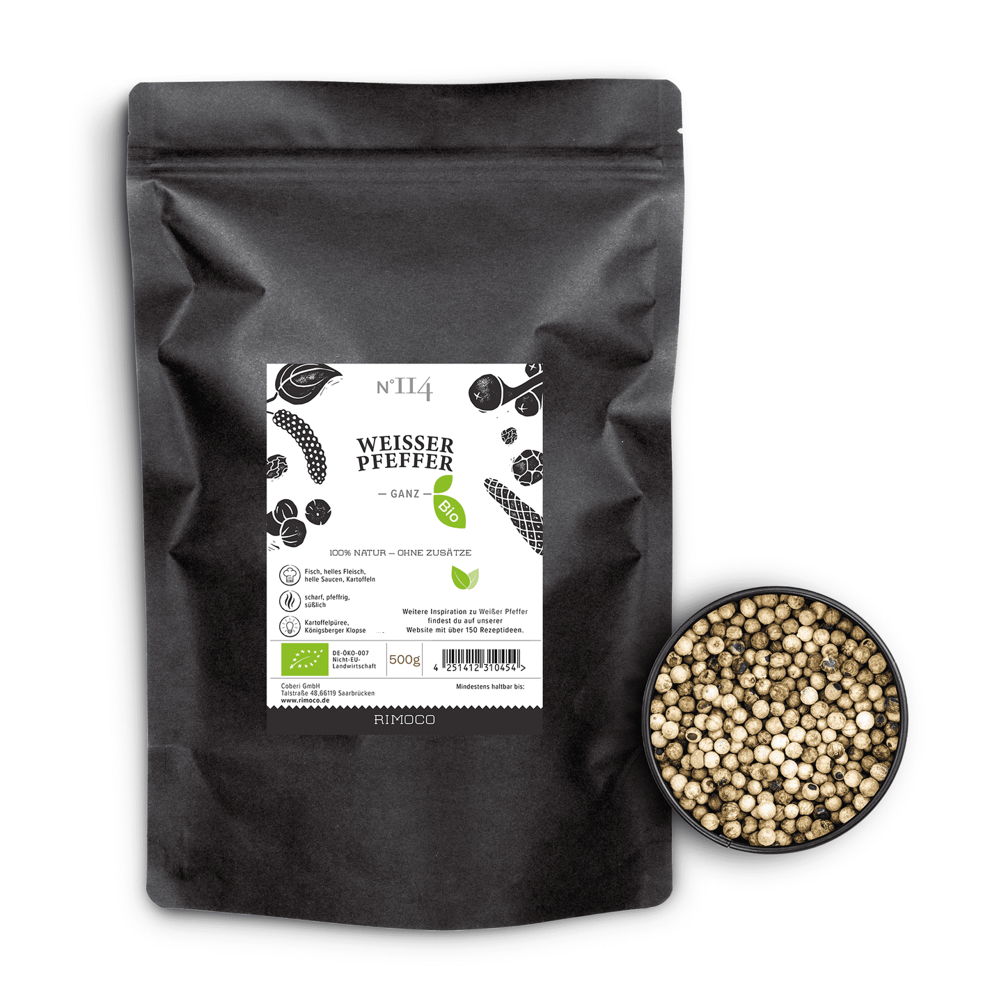 Bio Weißer Pfeffer